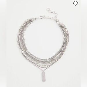 Elegant Silver Layered Necklace